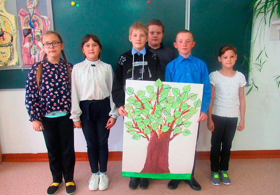 Владимировские школьники вырастили дерево здоровья