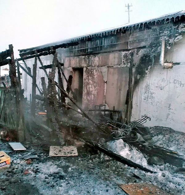 В Убинском чуть не сгорел жилой дом