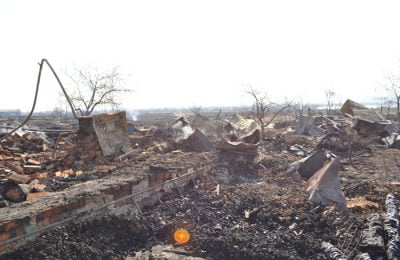 Пожар в селе Колмаково Убинского района