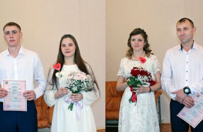 В день всех влюблённых сразу две пары из Убинского района соединили свои сердца законным браком
