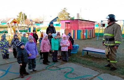 В Круглоозерском детском саду прошли учения по пожарной безопасности