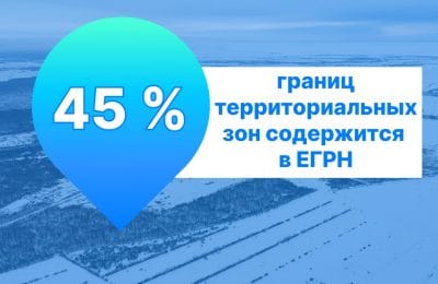 45% границ территориальных зон содержится в ЕГРН