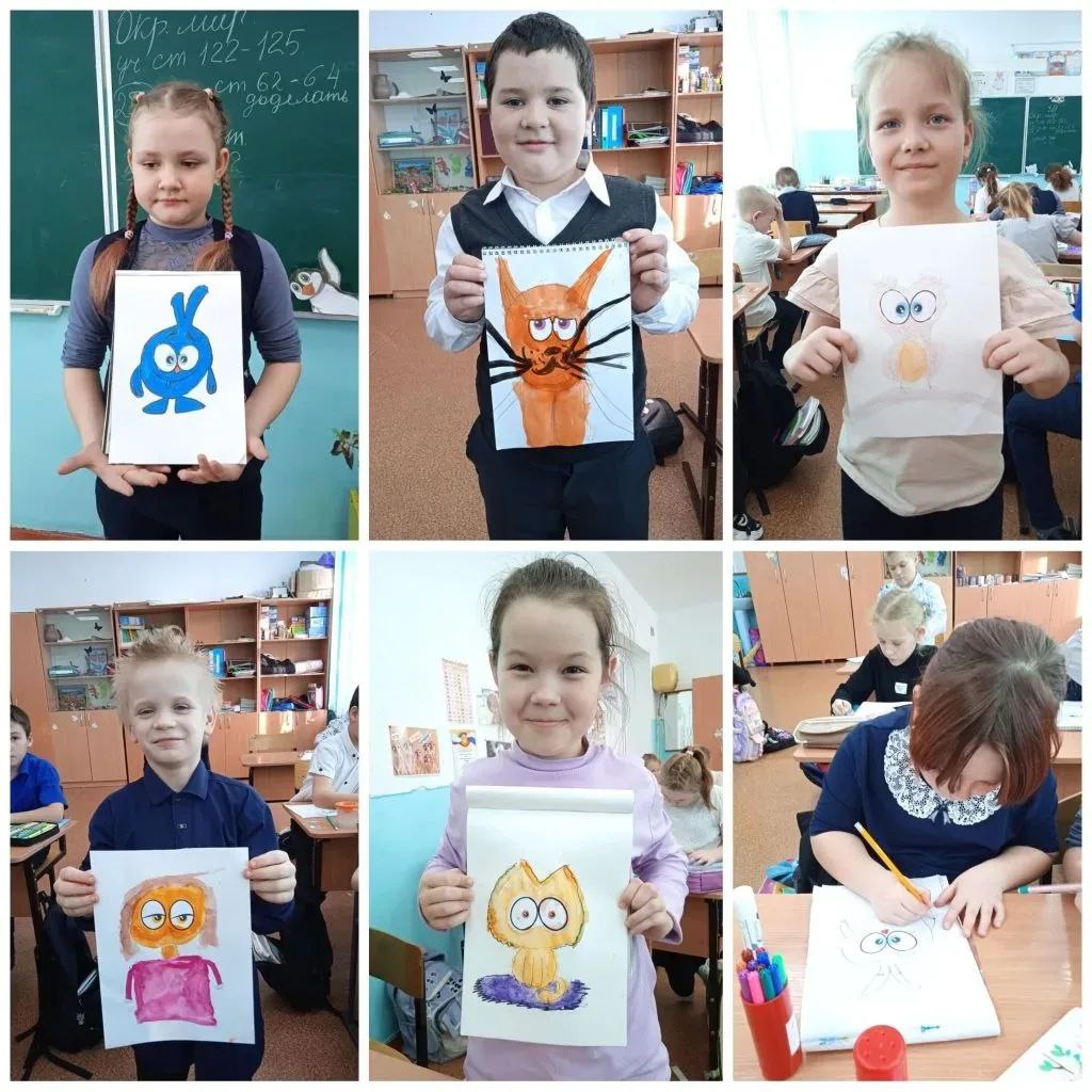 Необычный урок рисования состоялся в Убинской школе