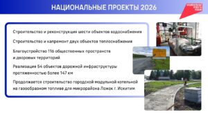 В 2026 году в Новосибирской области продолжается планомерная работа по разным направлениям национальных проектов